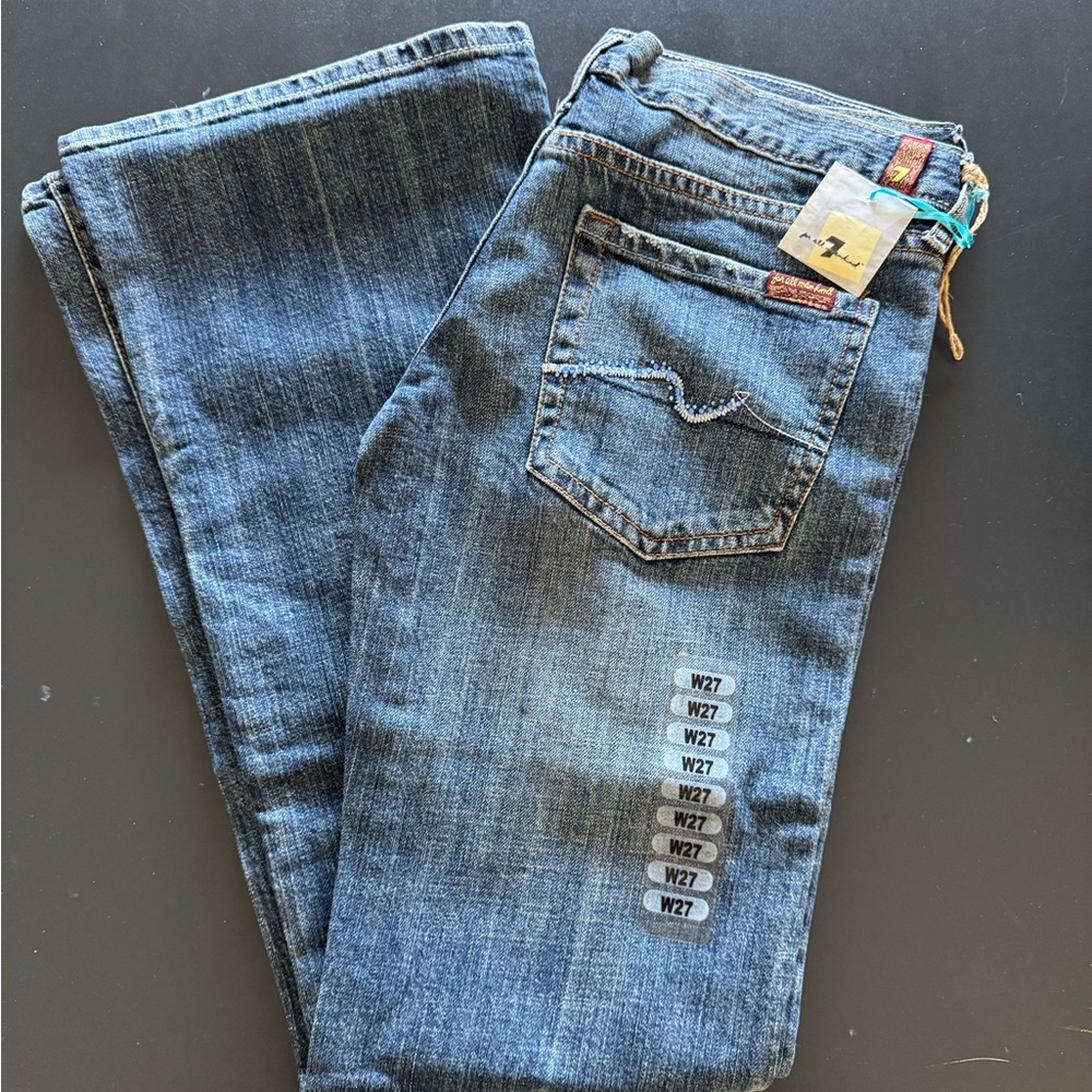 NWT 7FAM Bootcut Jeans w/ Crystals